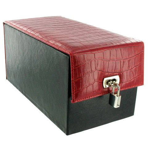 Devine Toy Box Black & Red Croco