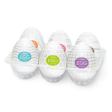 The male masturbation innovation that you've been waiting for - presenting the TENGA Egg Box, containing all six (different) sensational TENGA Egg Onacups! 