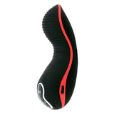 Silicon rechargeable waterproof personal massager with AC adaptor and 7 functions.