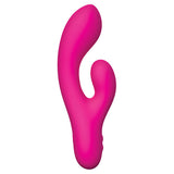 This nurturing vibrator has two motors on one side to simultaneously stimulate more erogenous zones. The two synthetic vibrators also stimulate one another to create twice the impact.