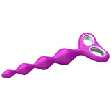 A soft and supple silicone chain, progressively getting larger in size, of clever design for a soft anal stimulation.
