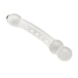 An explosive G-spot massage is yours thanks to the gentle upward curve of this stunning glass dildo.