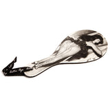 Beautifully designed, this spanking bat features 2 broad spanking surfaces, an ergonomic handle complete with a wrist strap and is adorned with a classic black and white photo of Bettie Page in a classic pose.