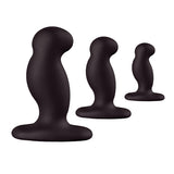 The Nexus Anal Starter kit comprises of 3 solid silicone butt plugs of different sizes, designed for the user to start small and work their way up.