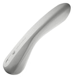 The largest model, featuring a tapered shape, that can be used for insertion or external stimulation. 